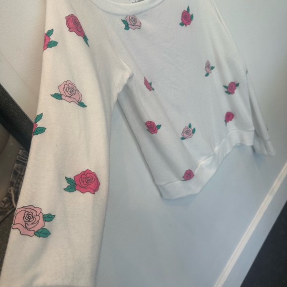 Lauren Moshi Trinity Rose skull top long sleeve white pink size XS. - Picture 5 of 7